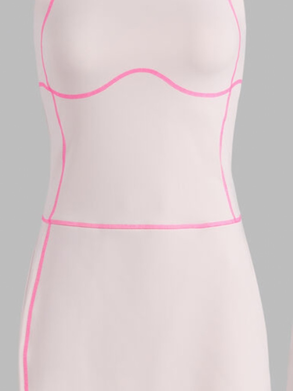 G/FORE Pale Blush Slip Dress with Neon Pink Piping